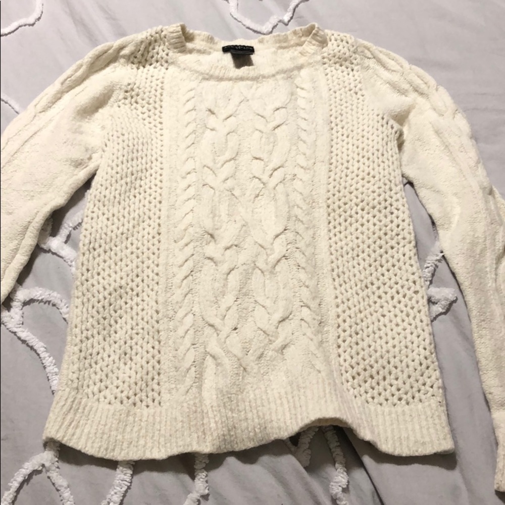 cream sweater